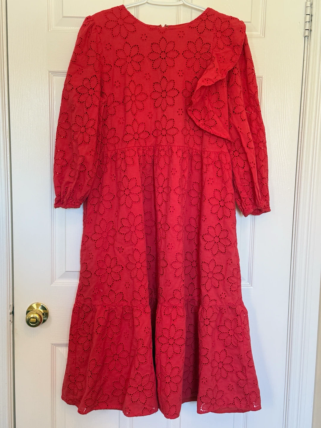 Halogen Red Eyelet Dress