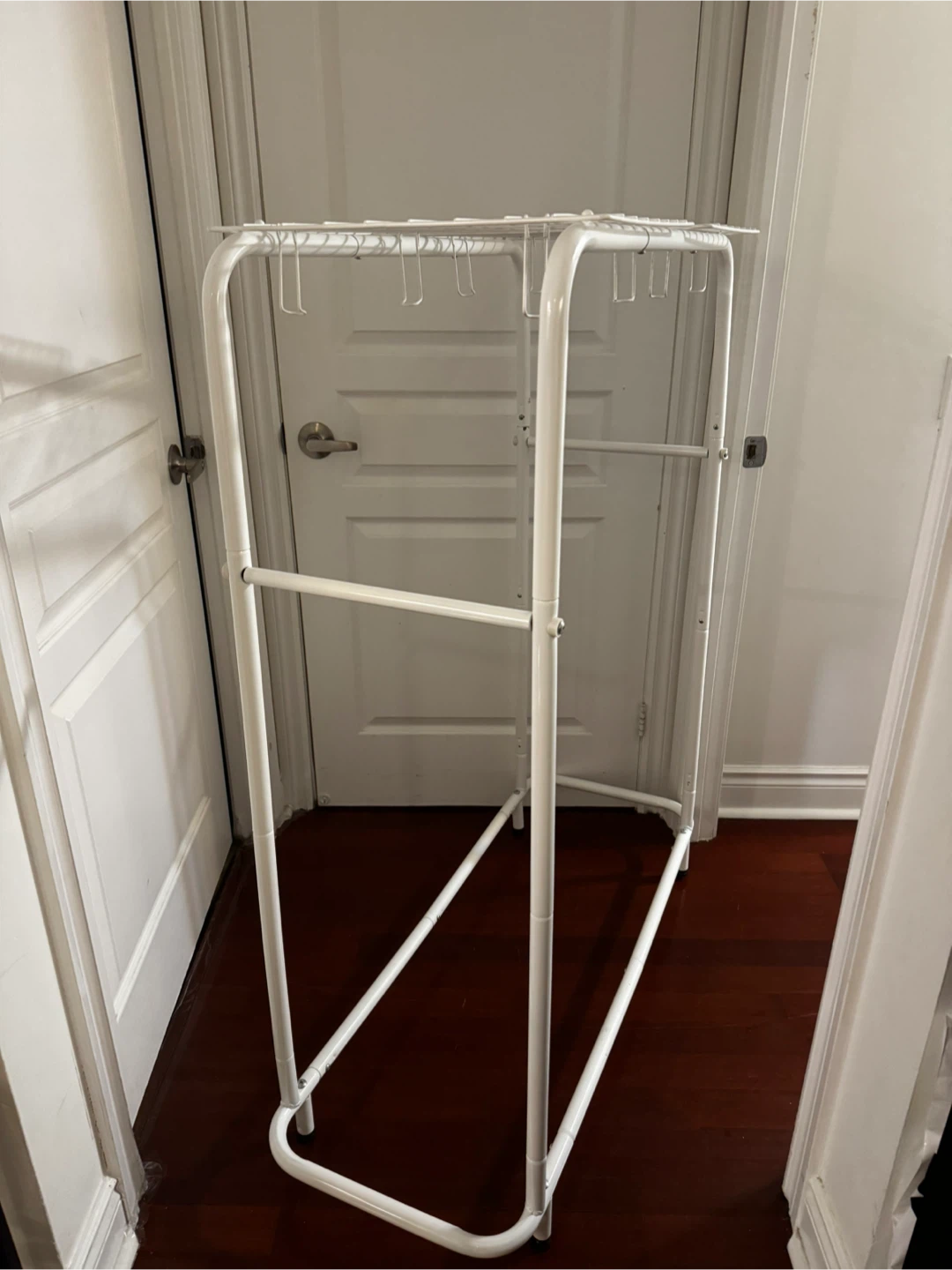 Double-rod freestanding metal garment - photo 2