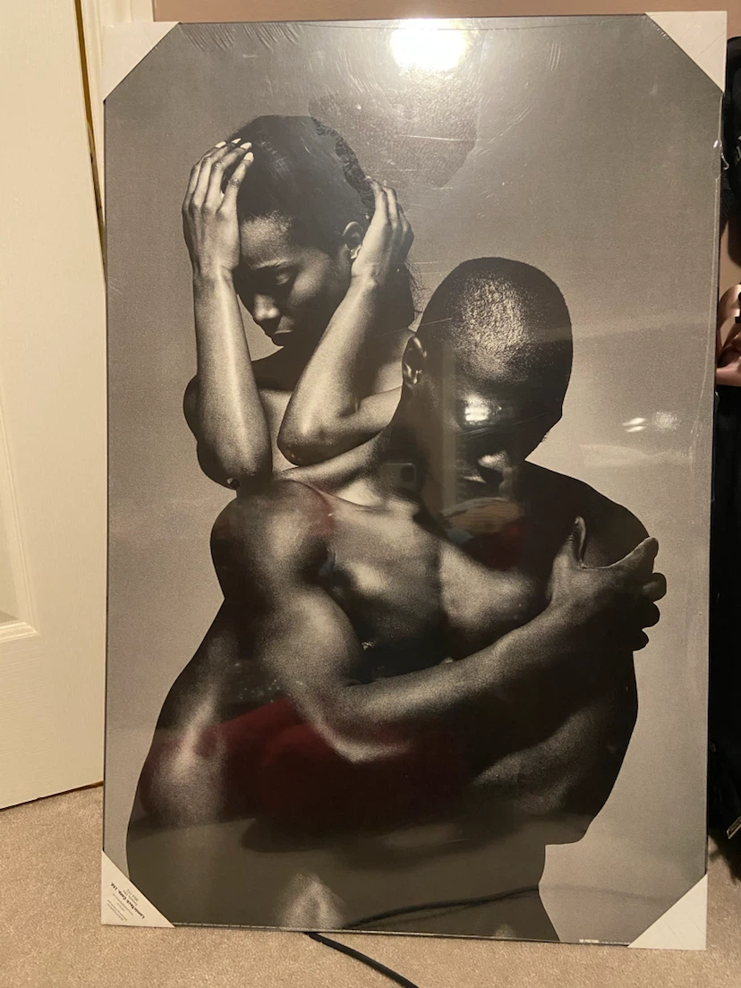 Framed Art Print - Couple Embrace