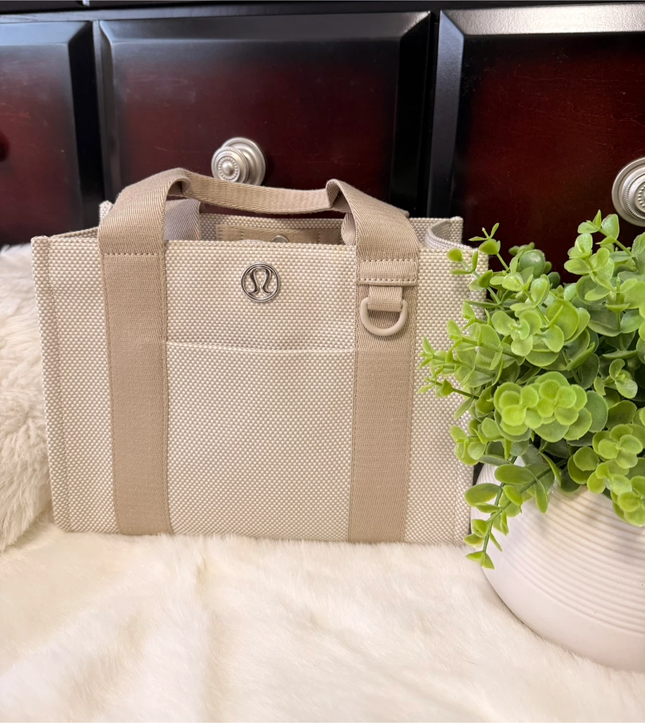 Lululemon Two-Tone Canvas Mini Tote Bag (4.5L)