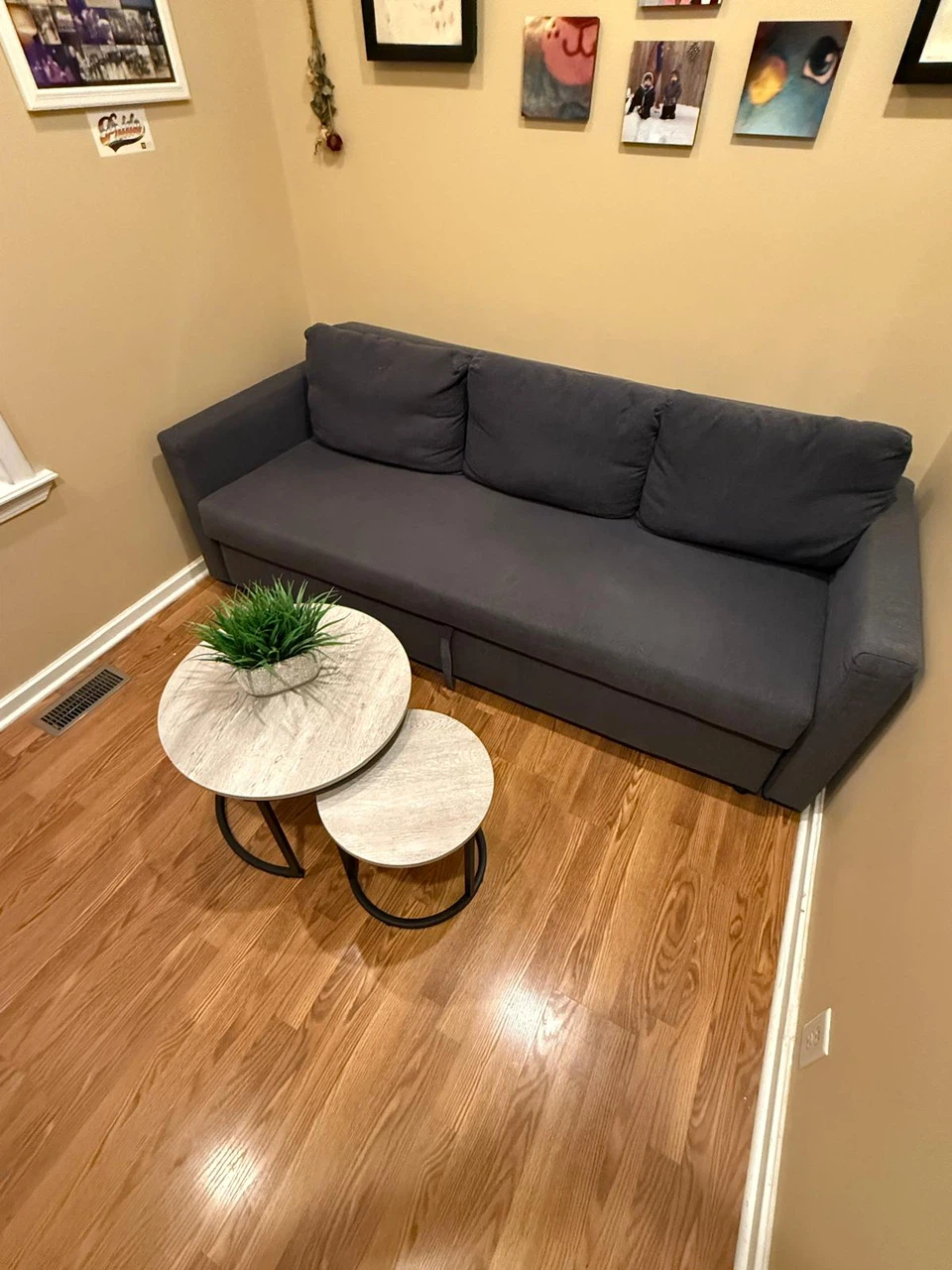 Dark Gray Sofa Bed with Storage - photo 2