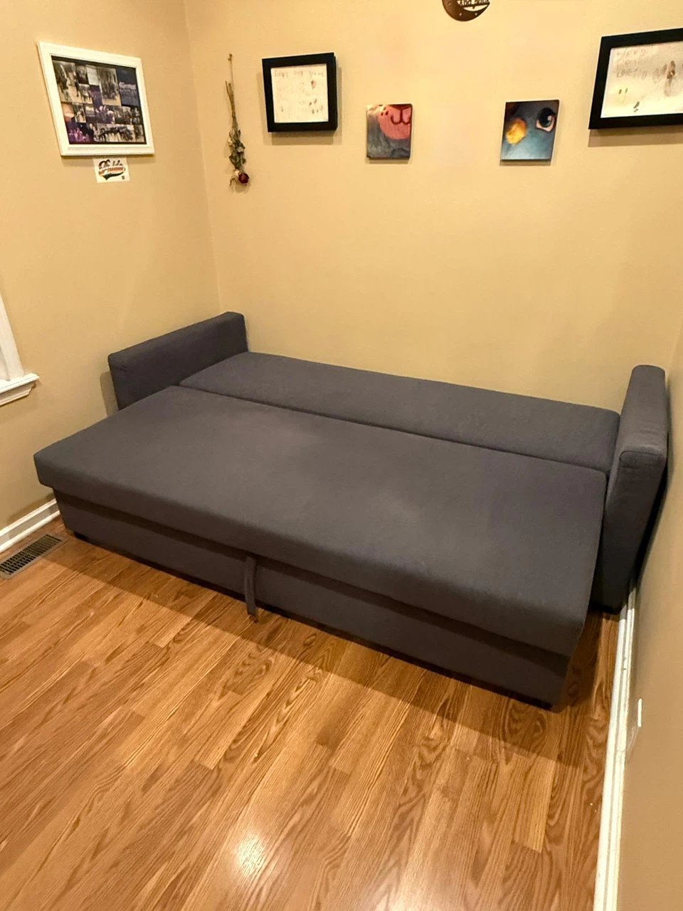 Dark Gray Sofa Bed with Storage - photo 3