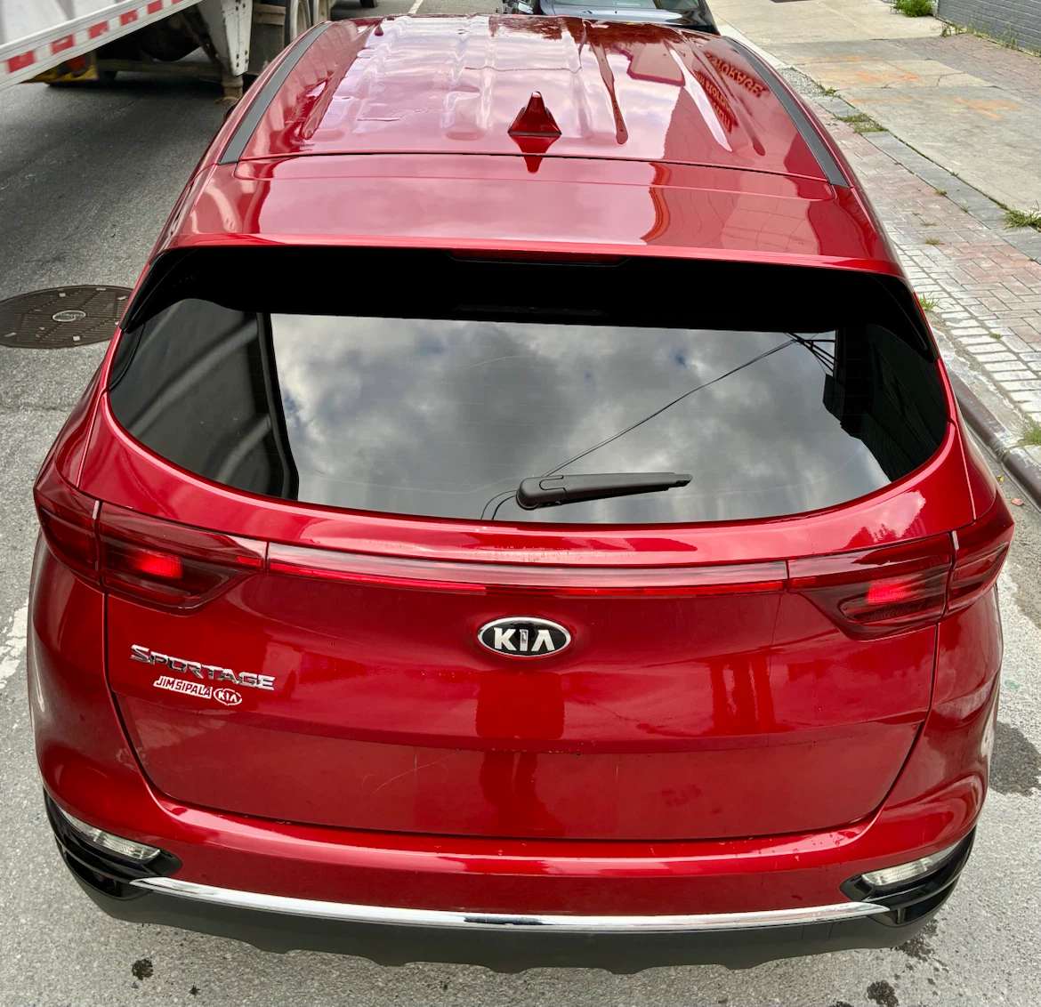 Red Kia Sportage SUV