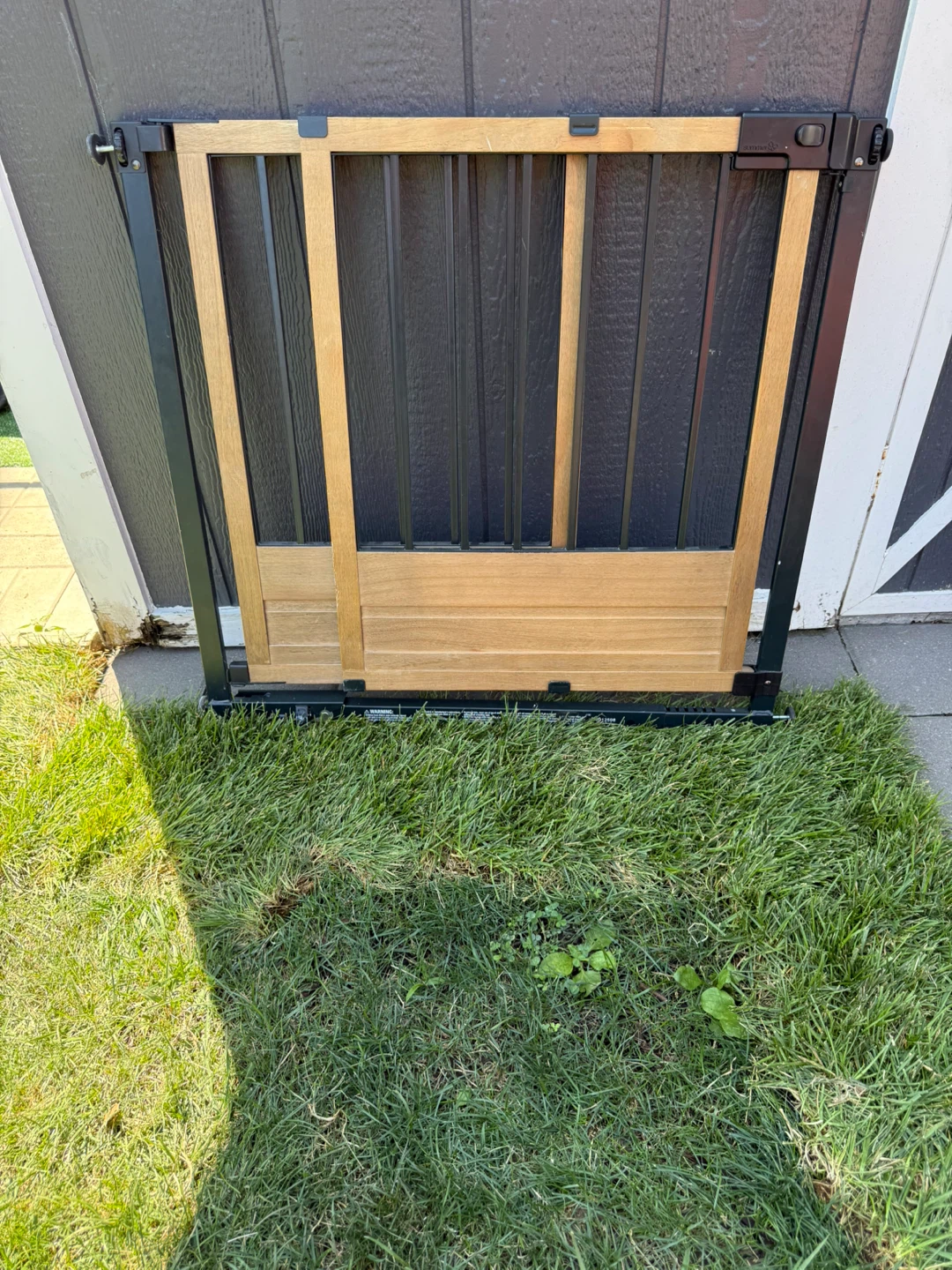 Wood and Black baby Gate
