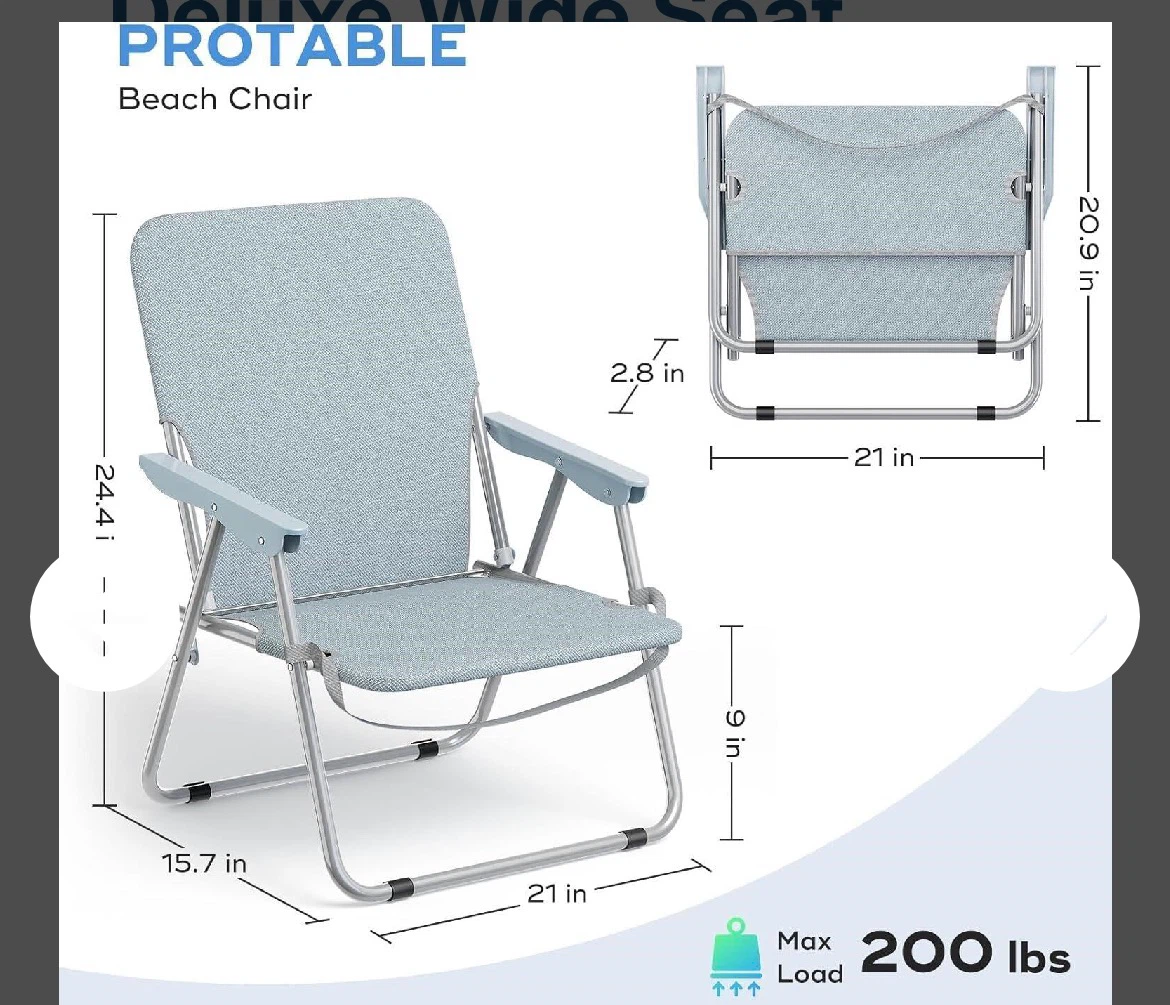 PROTABLE Deluxe Wide Seat Beach Chair - photo 3
