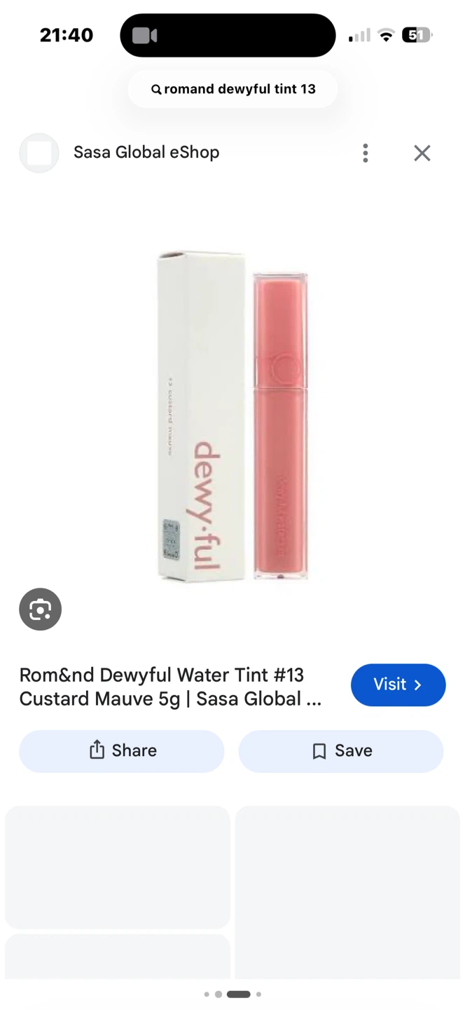 (Unopened)Rom&nd Dewy-Ful Water Tint #13 Custard Mauve - photo 3