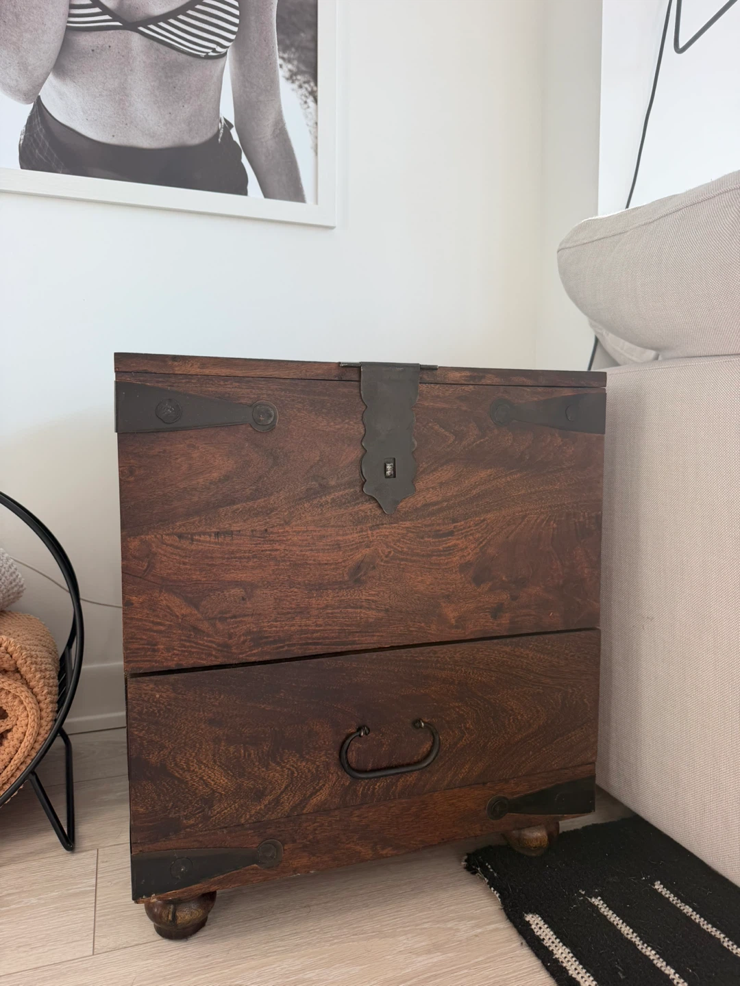 Crate & Barrel Taka Storage Side Table