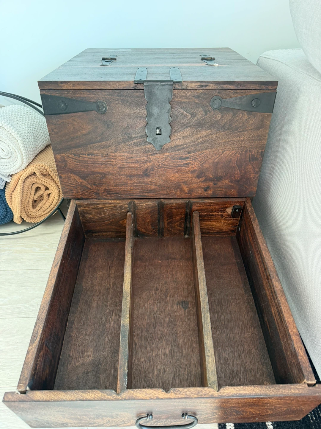 Crate & Barrel Taka Storage Side Table - photo 2