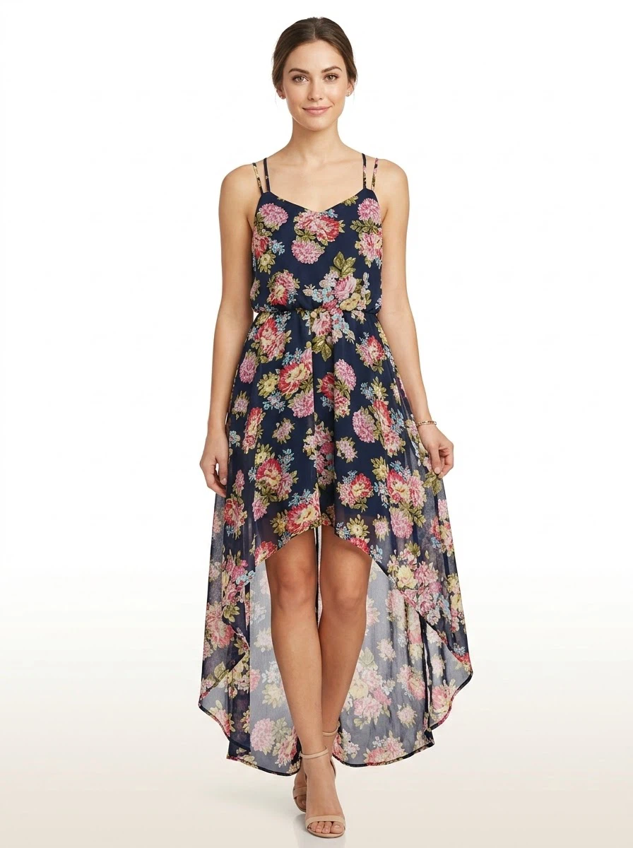 Gorgeous Floral High-Low Dress Size S