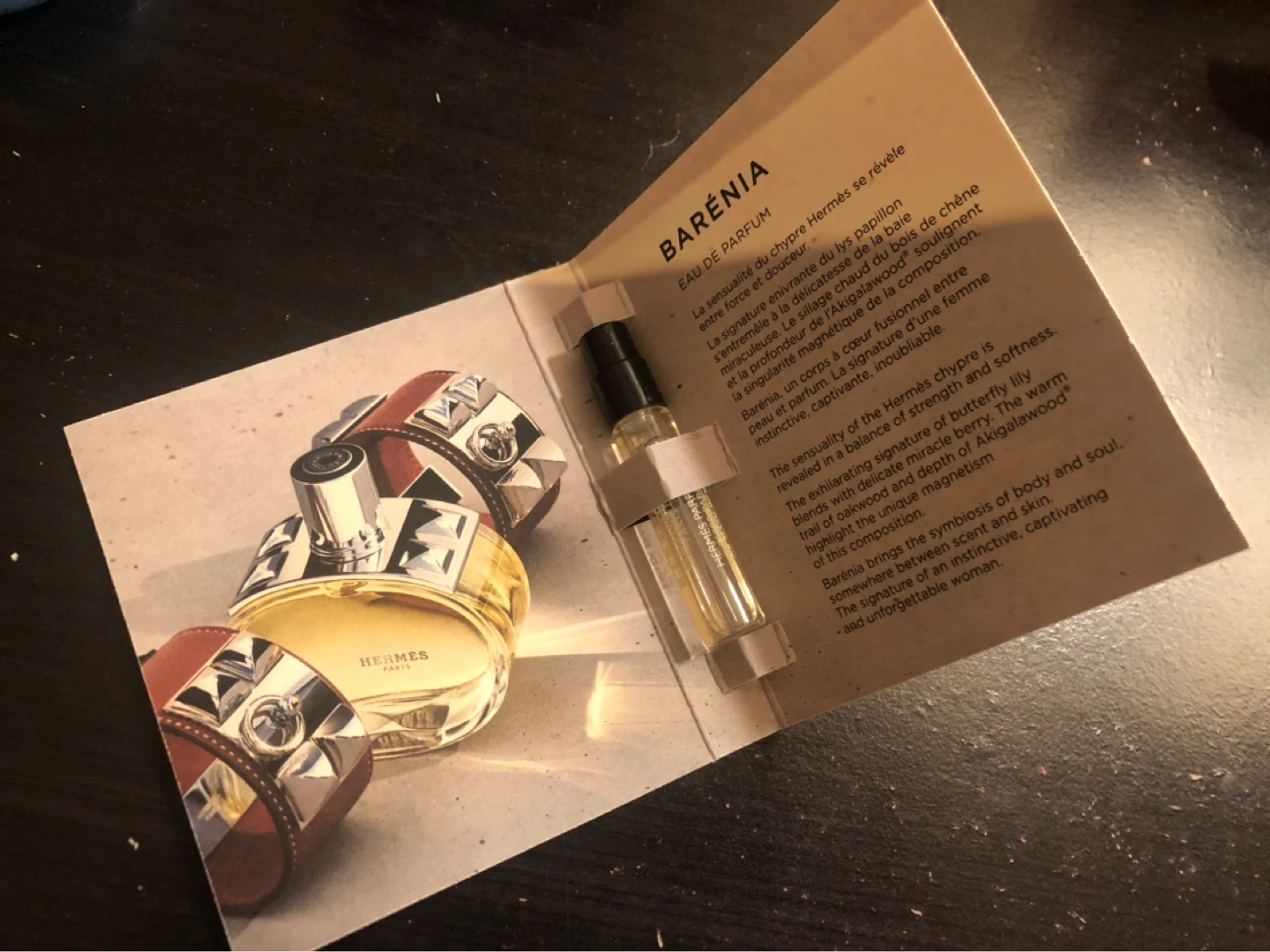Hermes Paris Barenia Eau de Parfum Sample Vial - photo 2