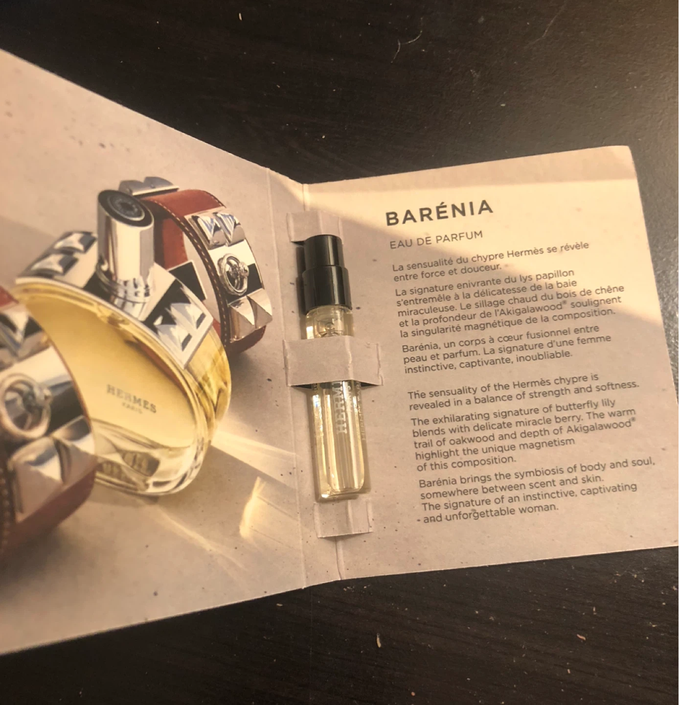 Hermes Paris Barenia Eau de Parfum Sample Vial - photo 4