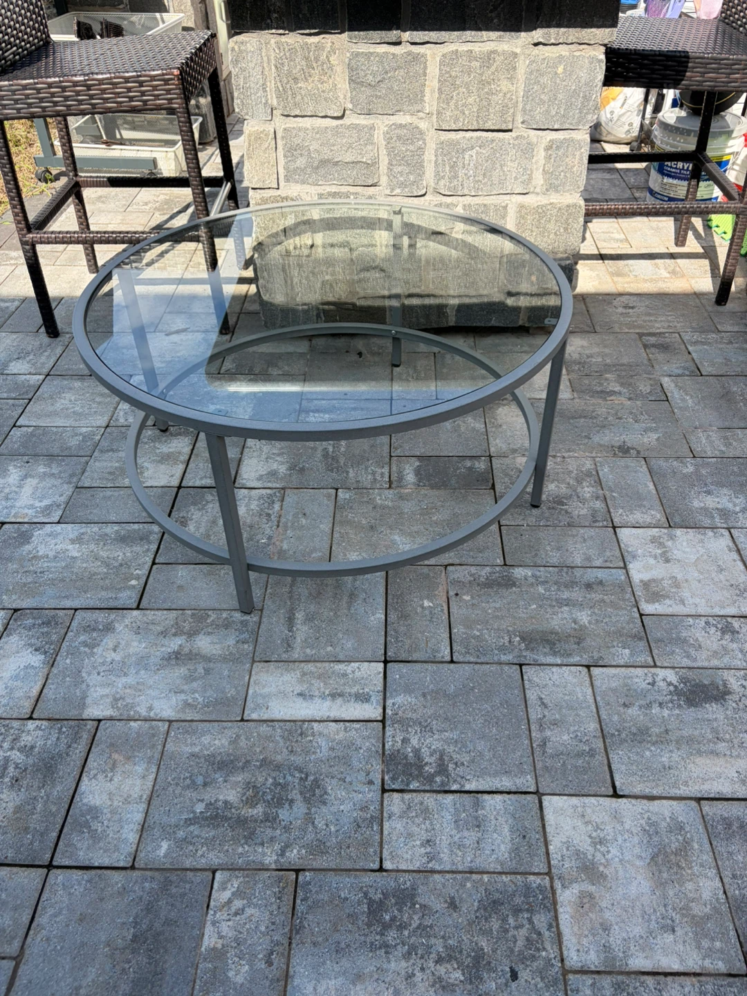 Round Glass Top Coffee Table - photo 2