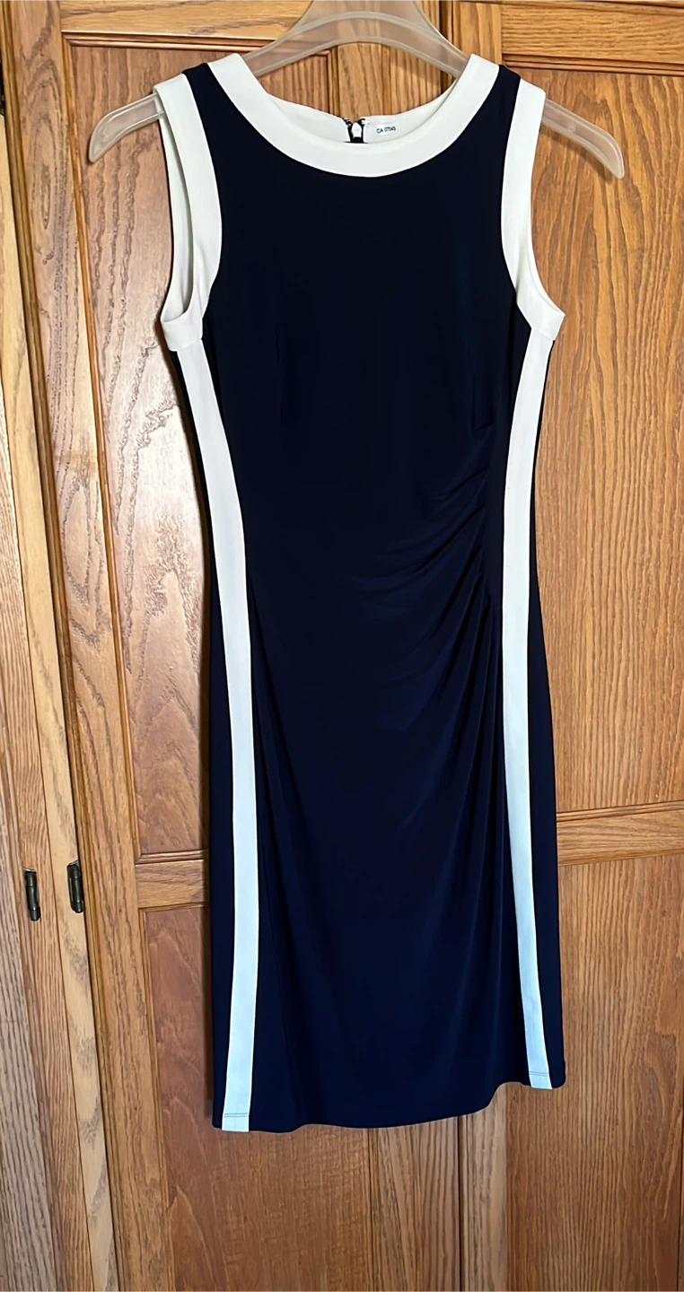 Lauren Ralph Lauren Black & White Sheath Dress Size 4 - photo 5