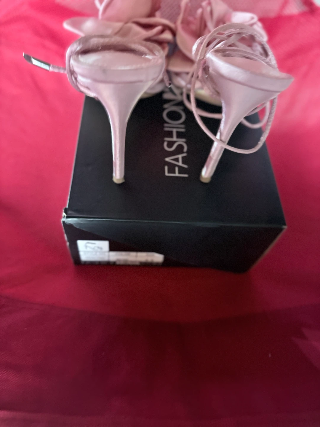 Fashion Nova Pink Rose Strappy Heels - photo 4