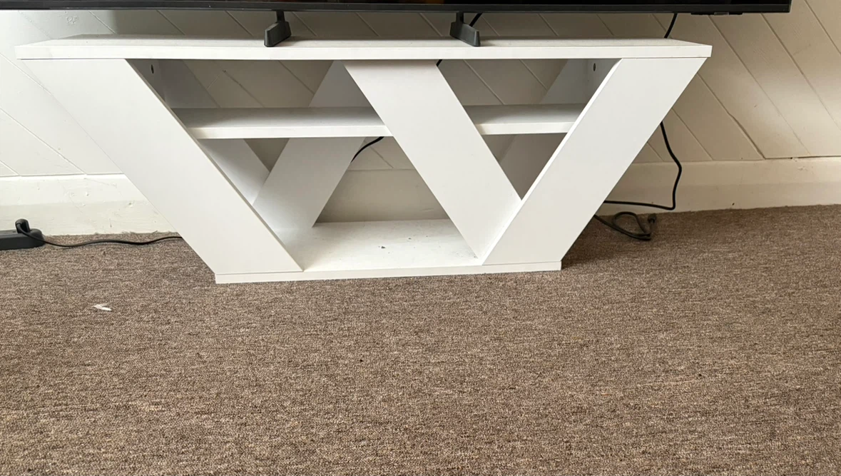 White TV Stand - photo 2