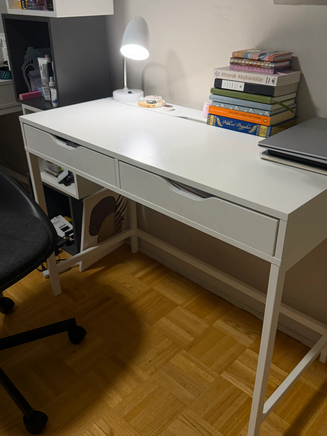 IKEA MICKE Desk with Two Drawers in White