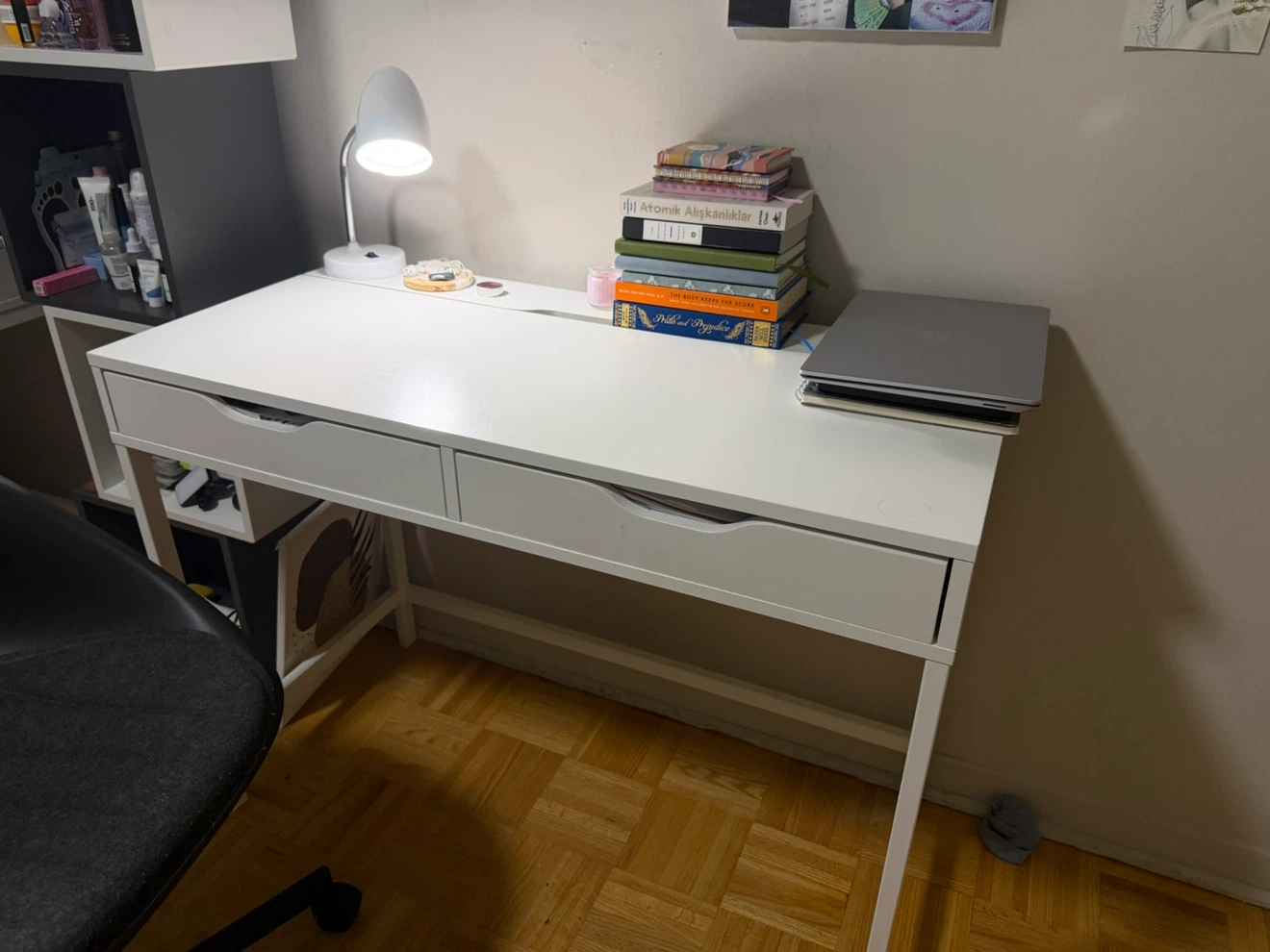 IKEA MICKE Desk with Two Drawers in White - photo 2