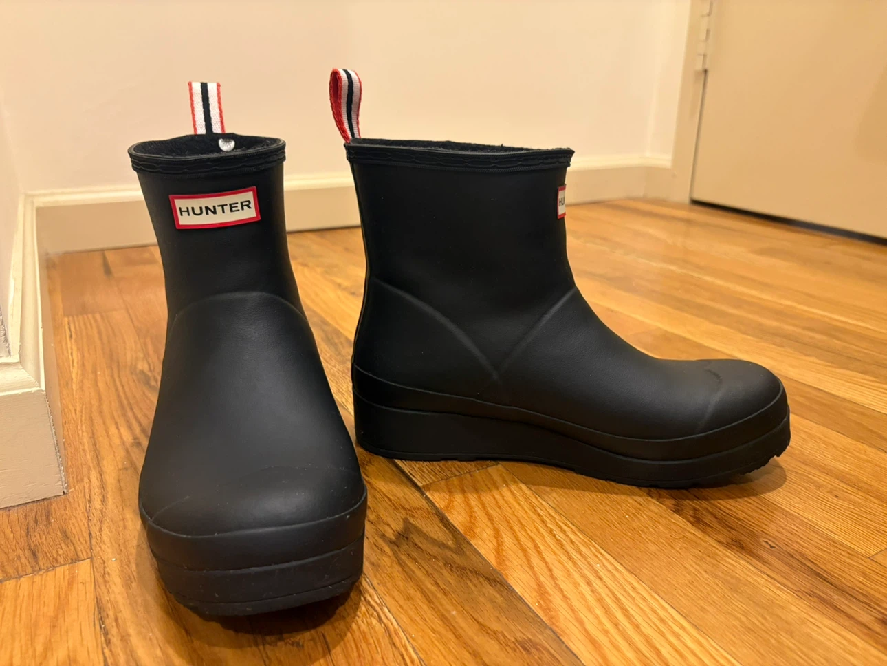 Hunter Black Rain Boots Ankle Chelsea