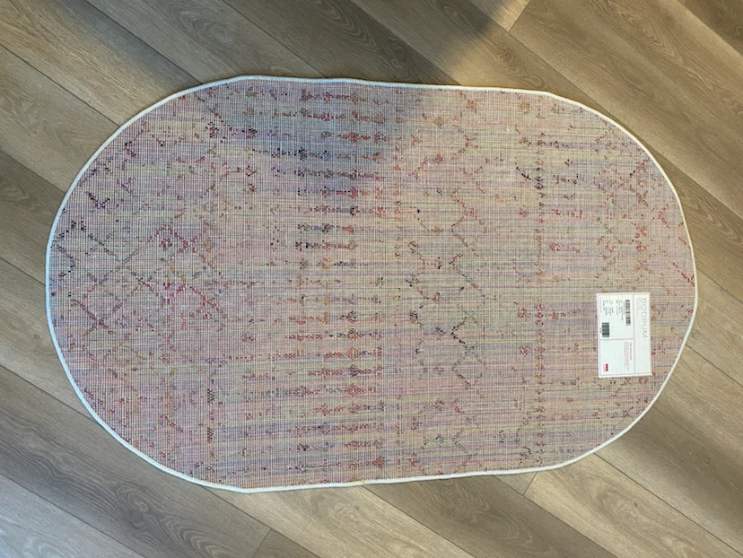 BODRUM Oval Rug - Cream, Pink, Blue Pattern - photo 4