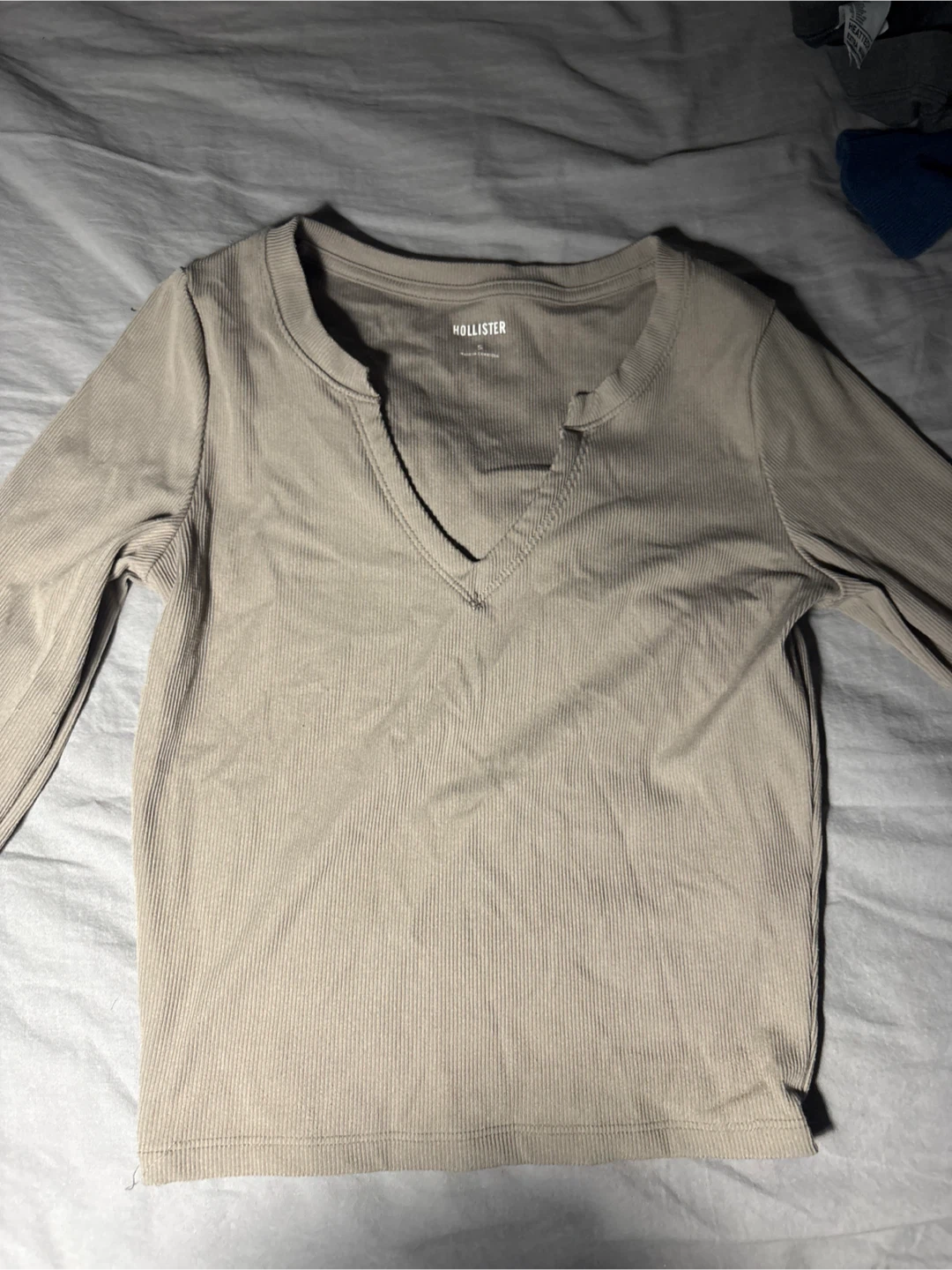 Hollister Ribbed Long Sleeve Top - Size S