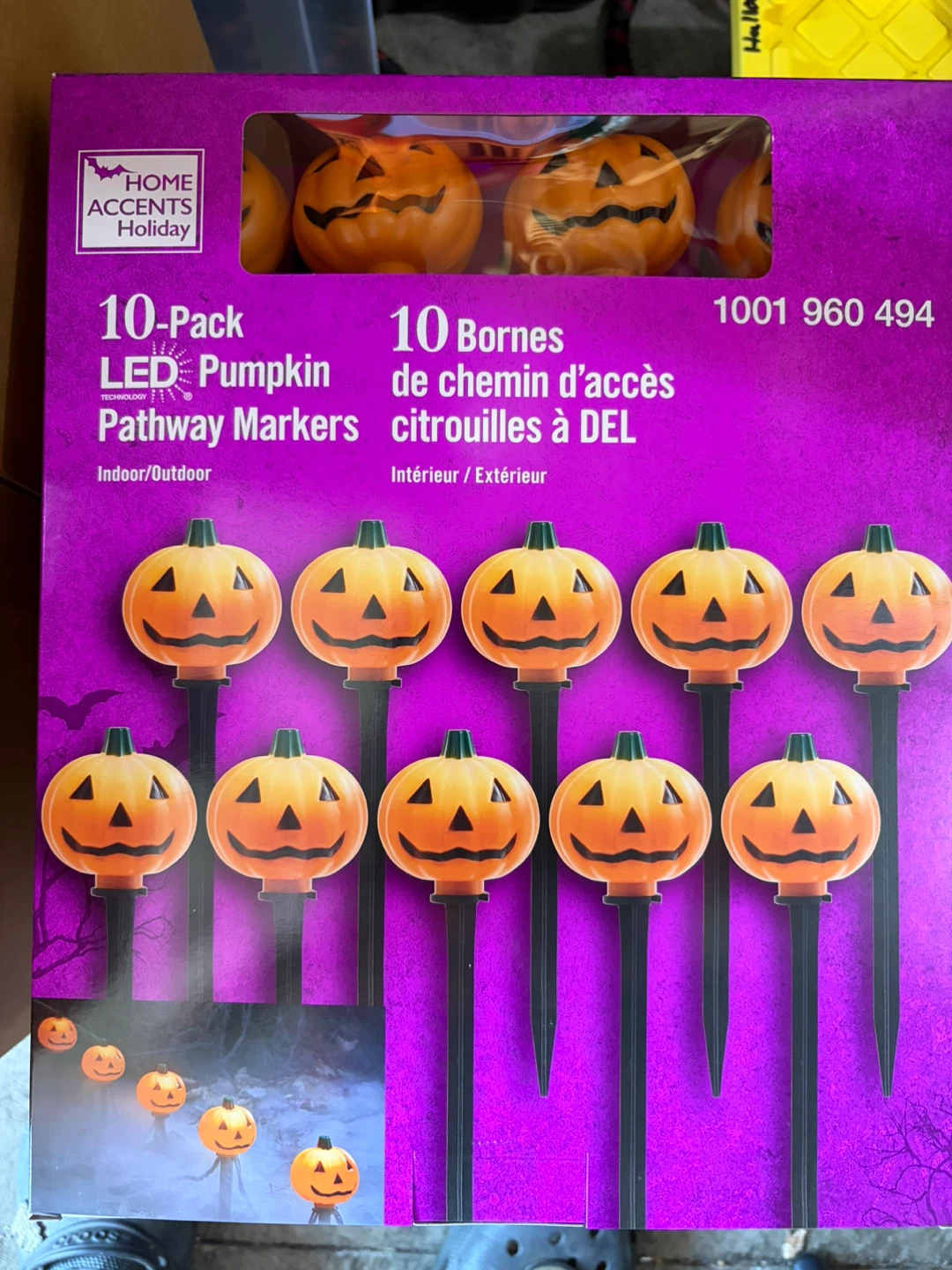 Home Accents Holiday 10-Pack LED Pumpkin Pathway Markers