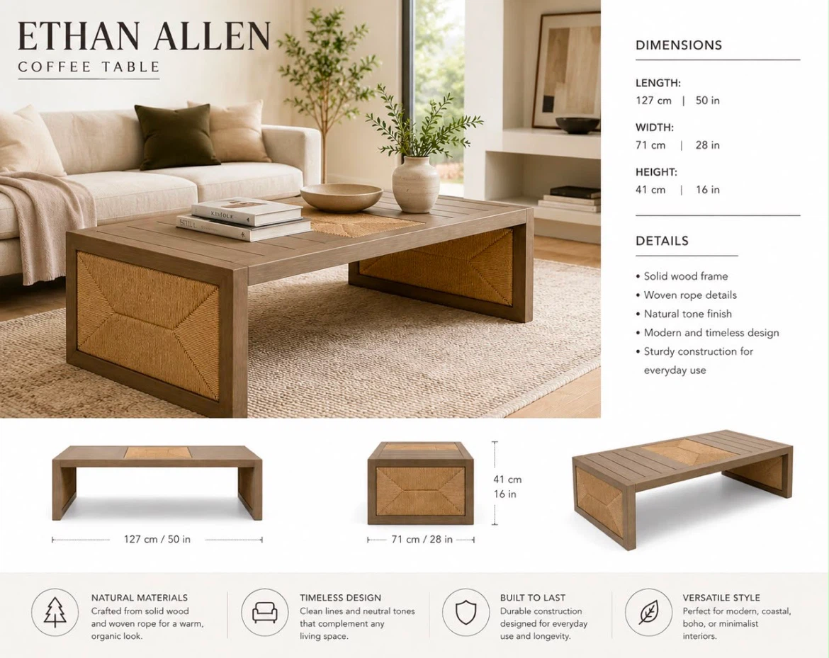 Ethan Allen Coffee Table