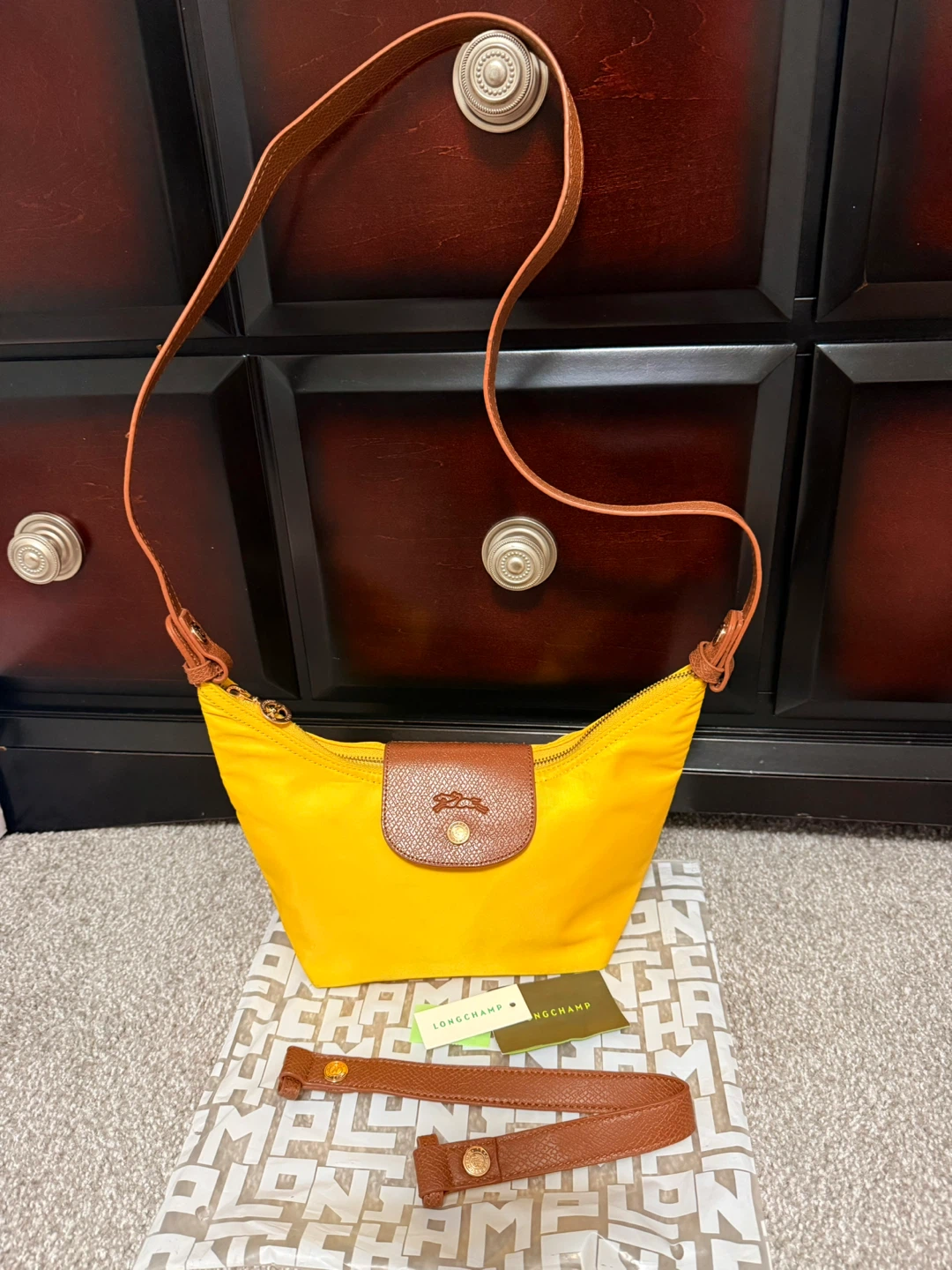Longchamp Le Pliage yellow mini handbag 3 way  price firm - photo 3