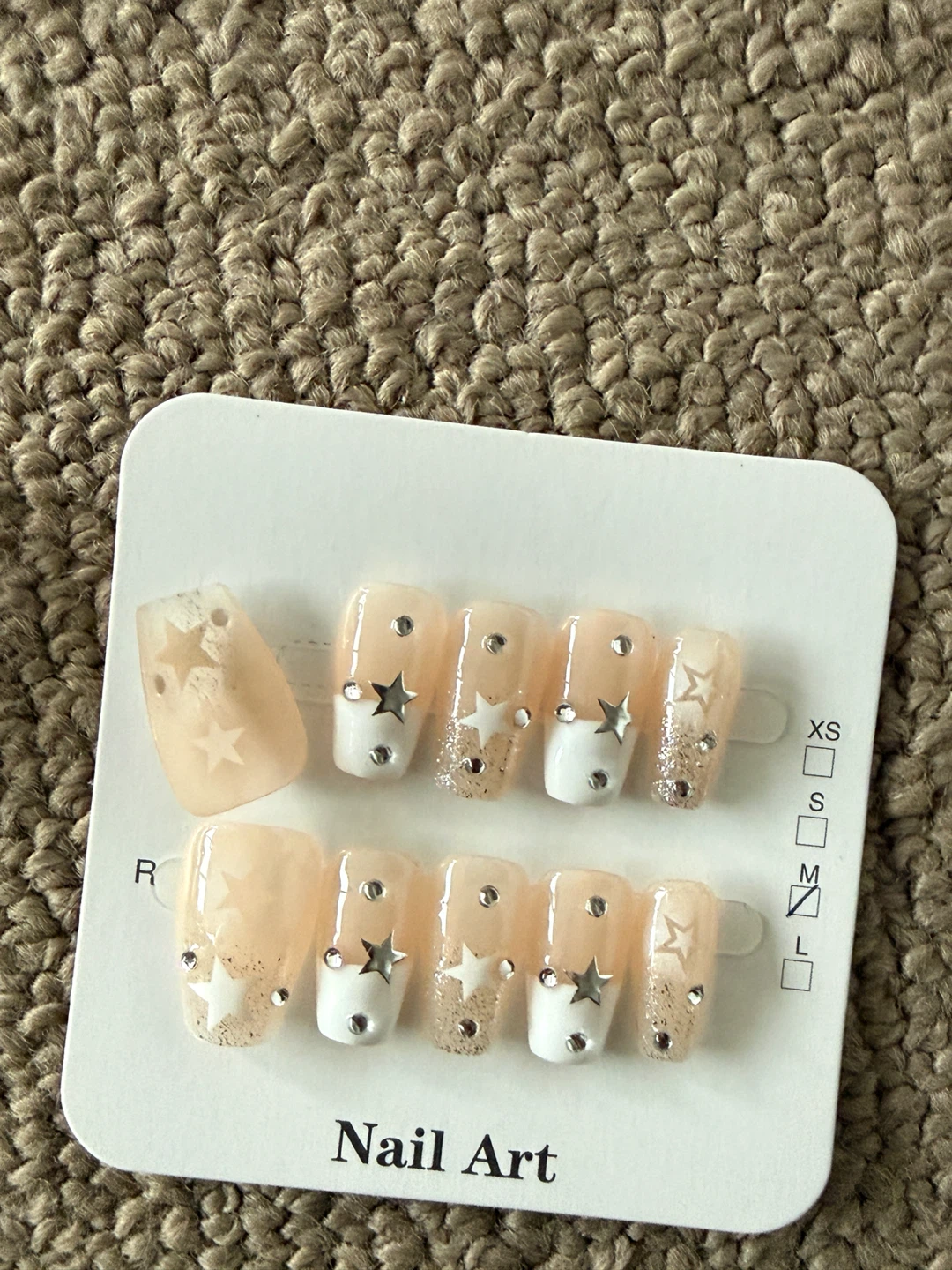 Press-On Nails with Star Design size M - photo 3