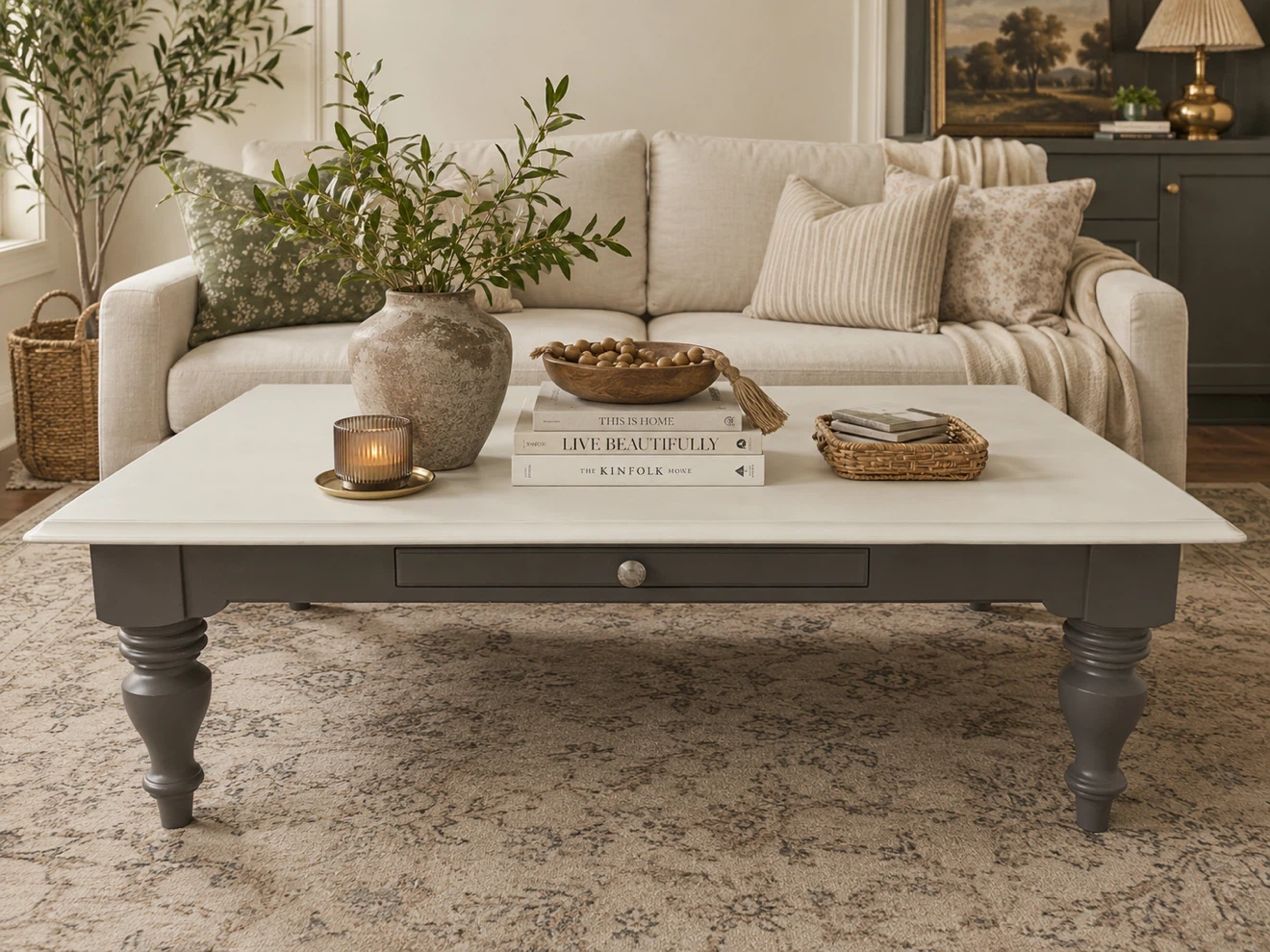 Refinished Large Coffee Table