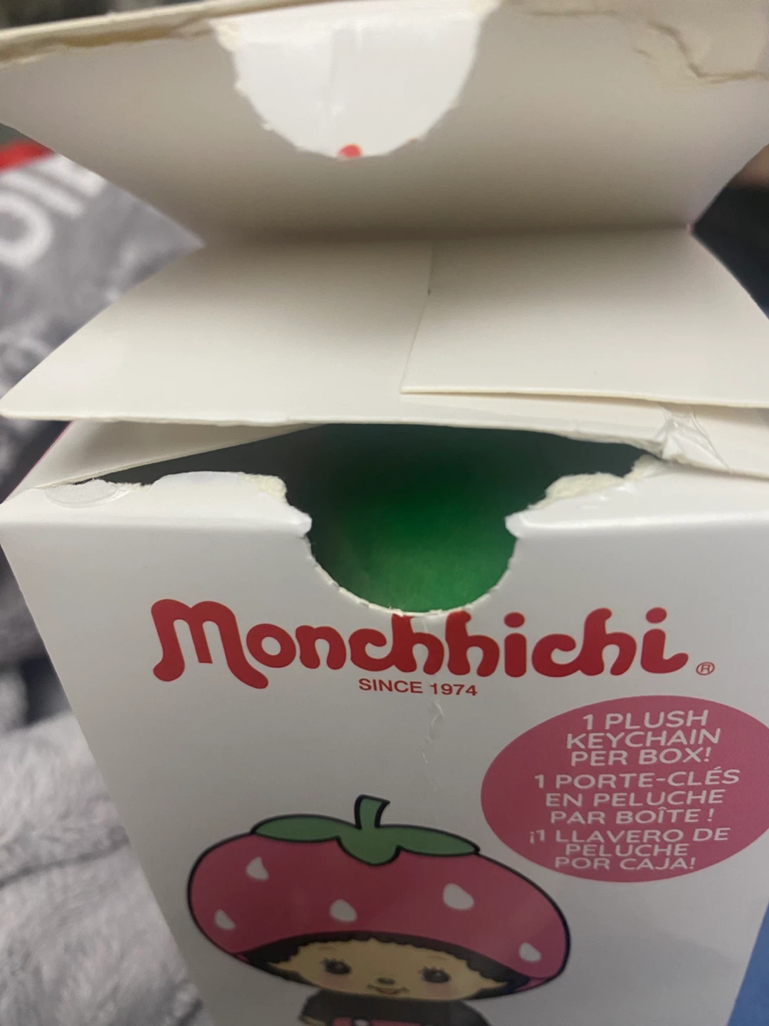 Monchhichi Plush Keychain - Strawberry Series 1 - photo 3