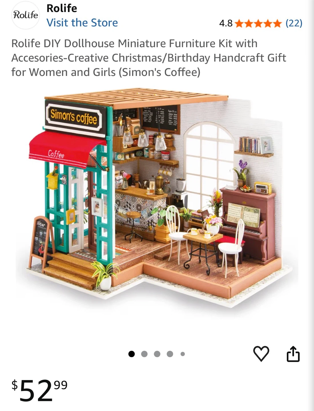 Rolife Simon's Coffee Miniature Dollhouse Kit