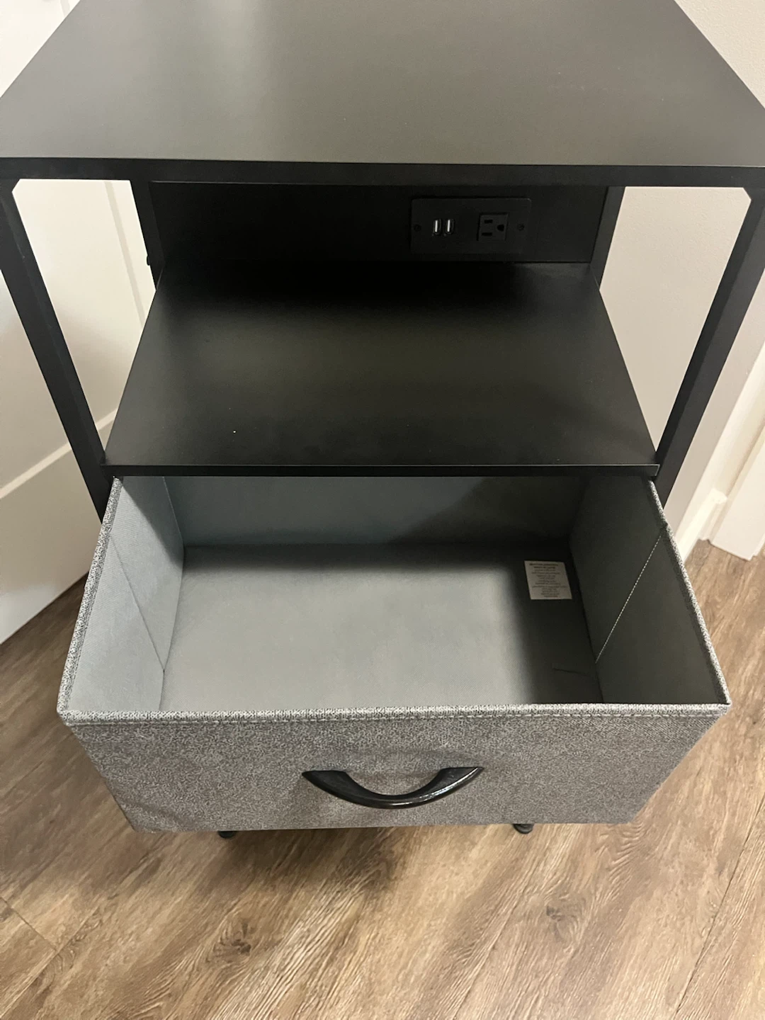 Black Dresser, Storage Unit with Power Outlet - photo 3