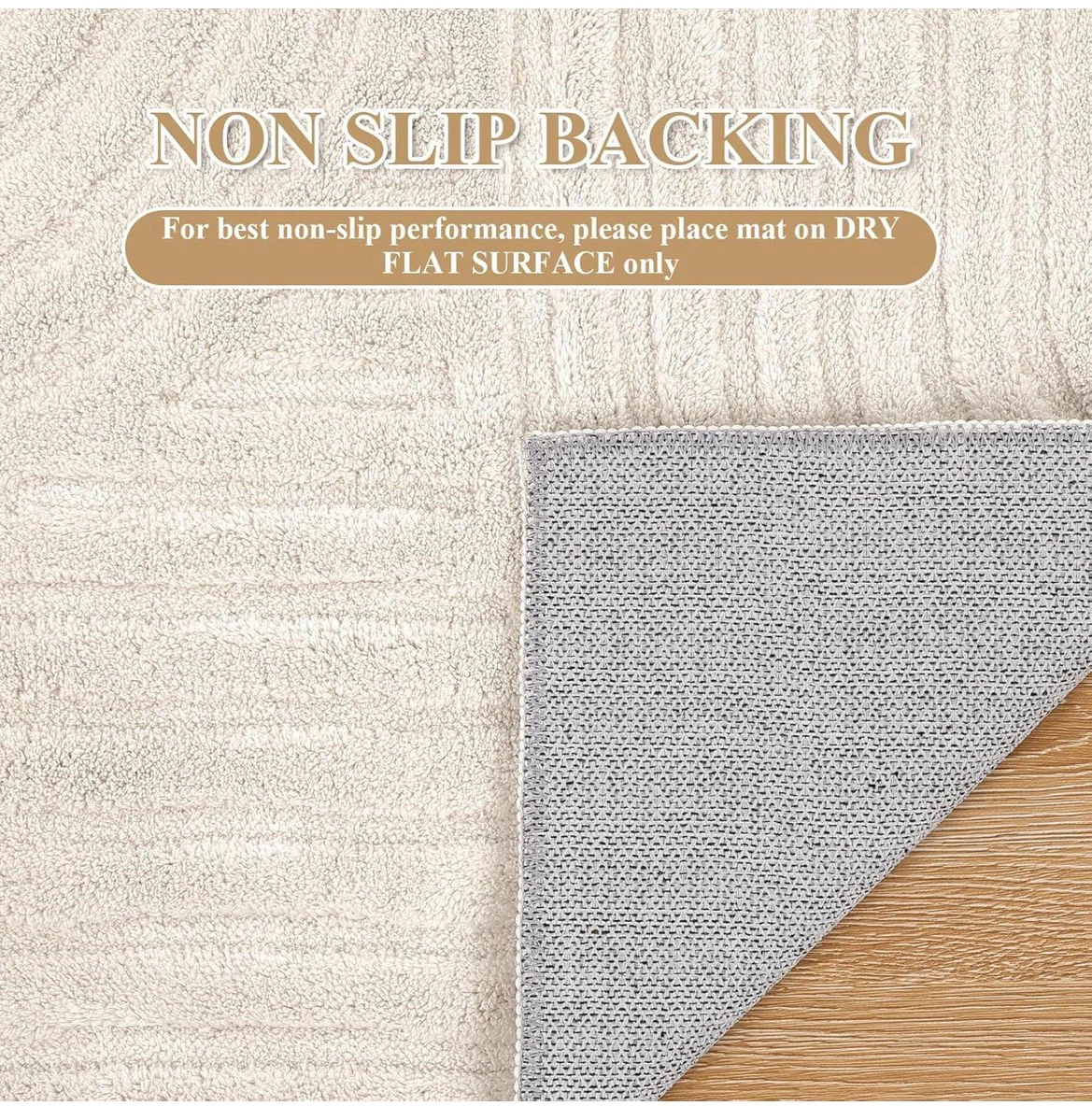 6x9 Geometric textured area rug cream - photo 2
