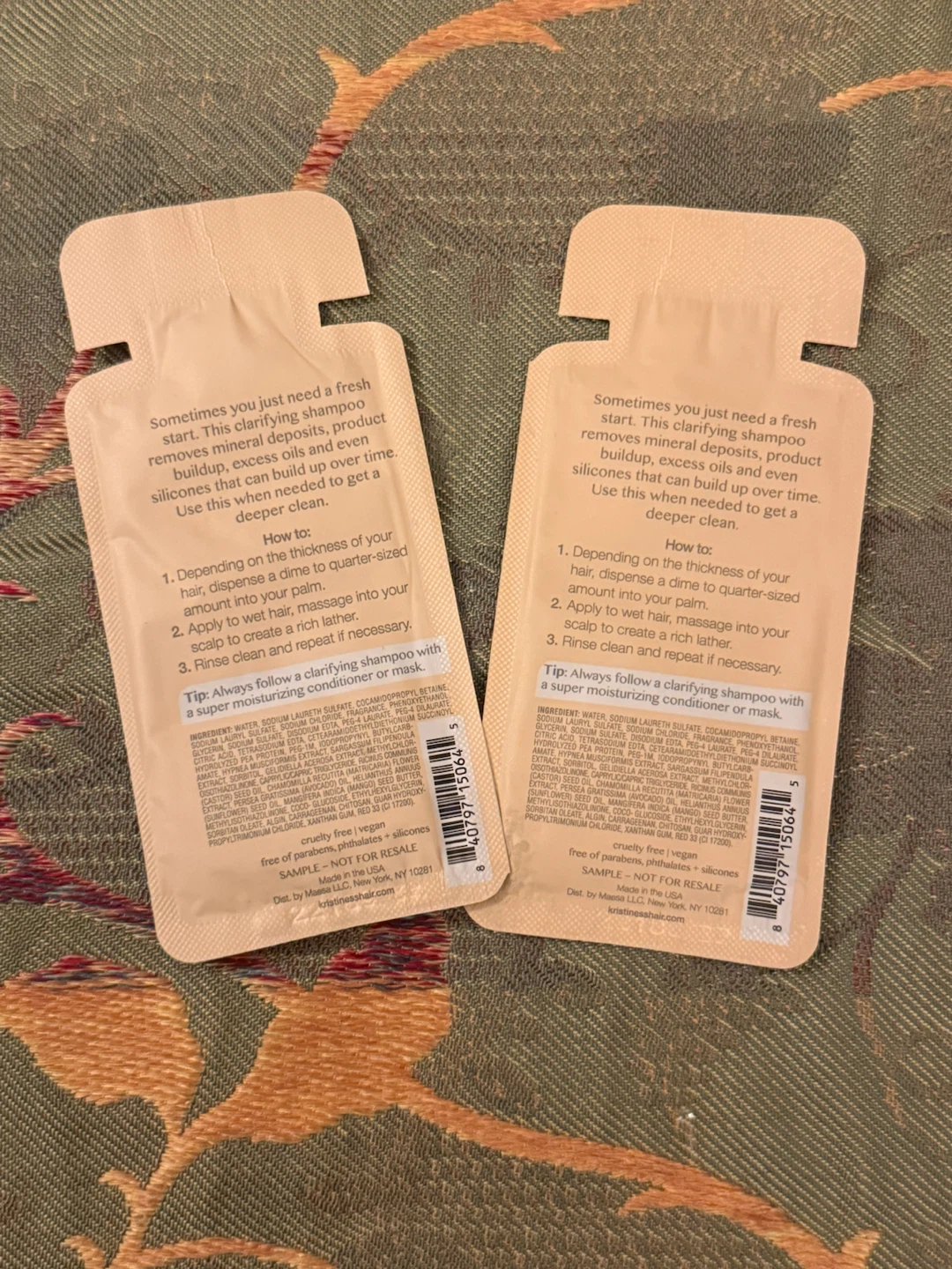 Kristin Ess Deep Clean Clarifying Shampoo Samples (2 Pack) - photo 2