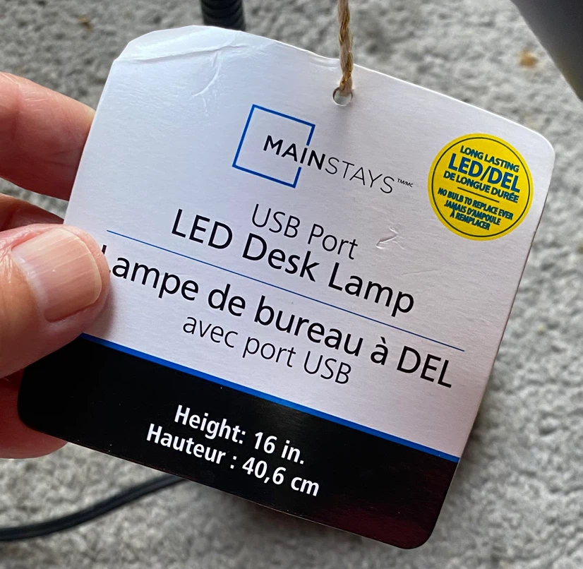 Mainstays USB LED Desk Lamp - photo 5