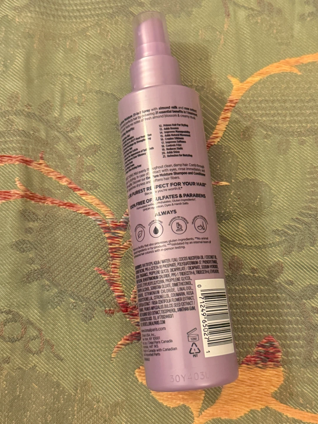 L'Oréal EverPure Moisture 21-in-1 Leave-In Spray - photo 2