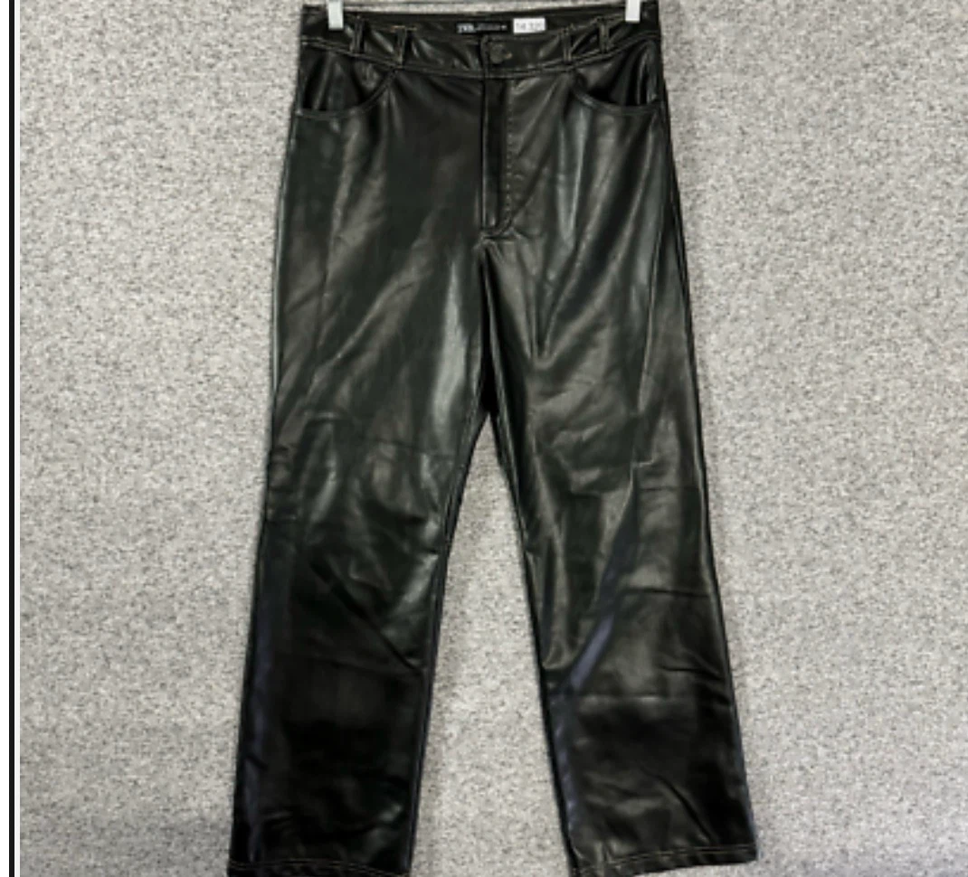 ZARA Faux Leather Pants Black - photo 5