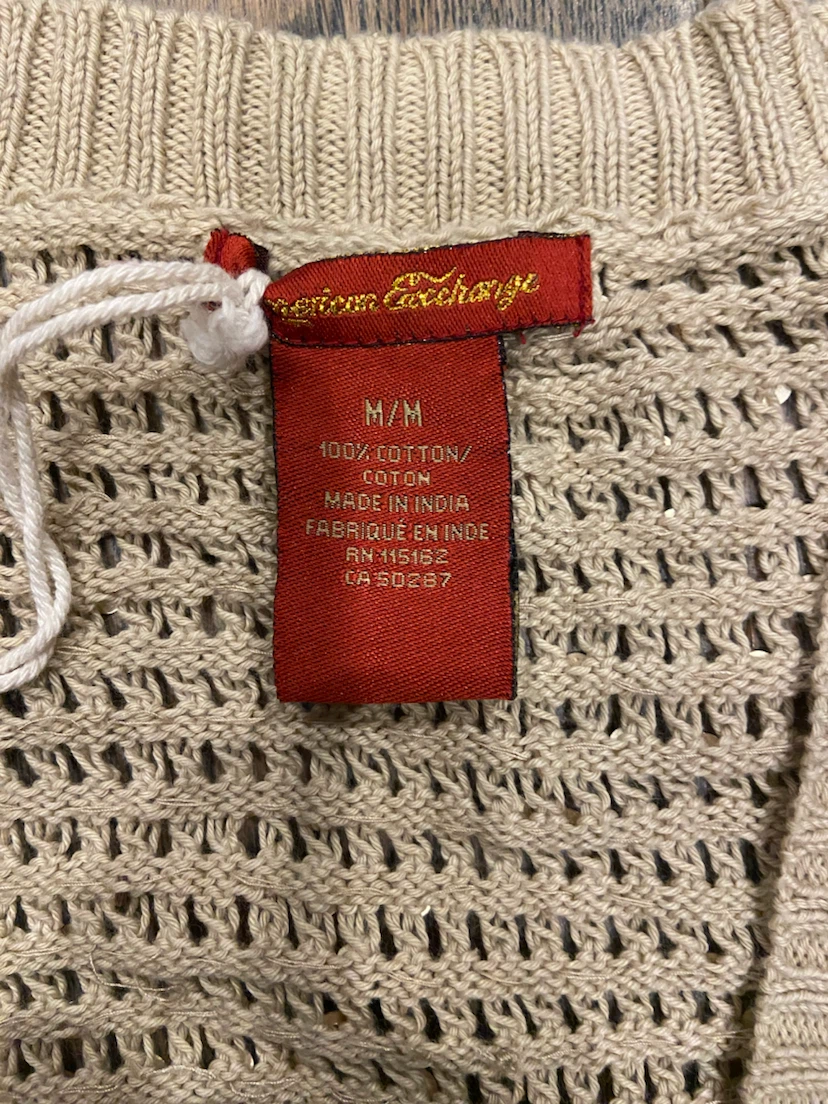 EUC: American Exchange Gold Sequin Cap Sleeve Knit Shrug M - photo 3