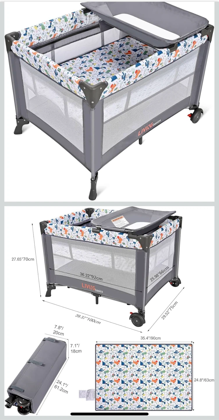 LIVING basics Portable baby crib