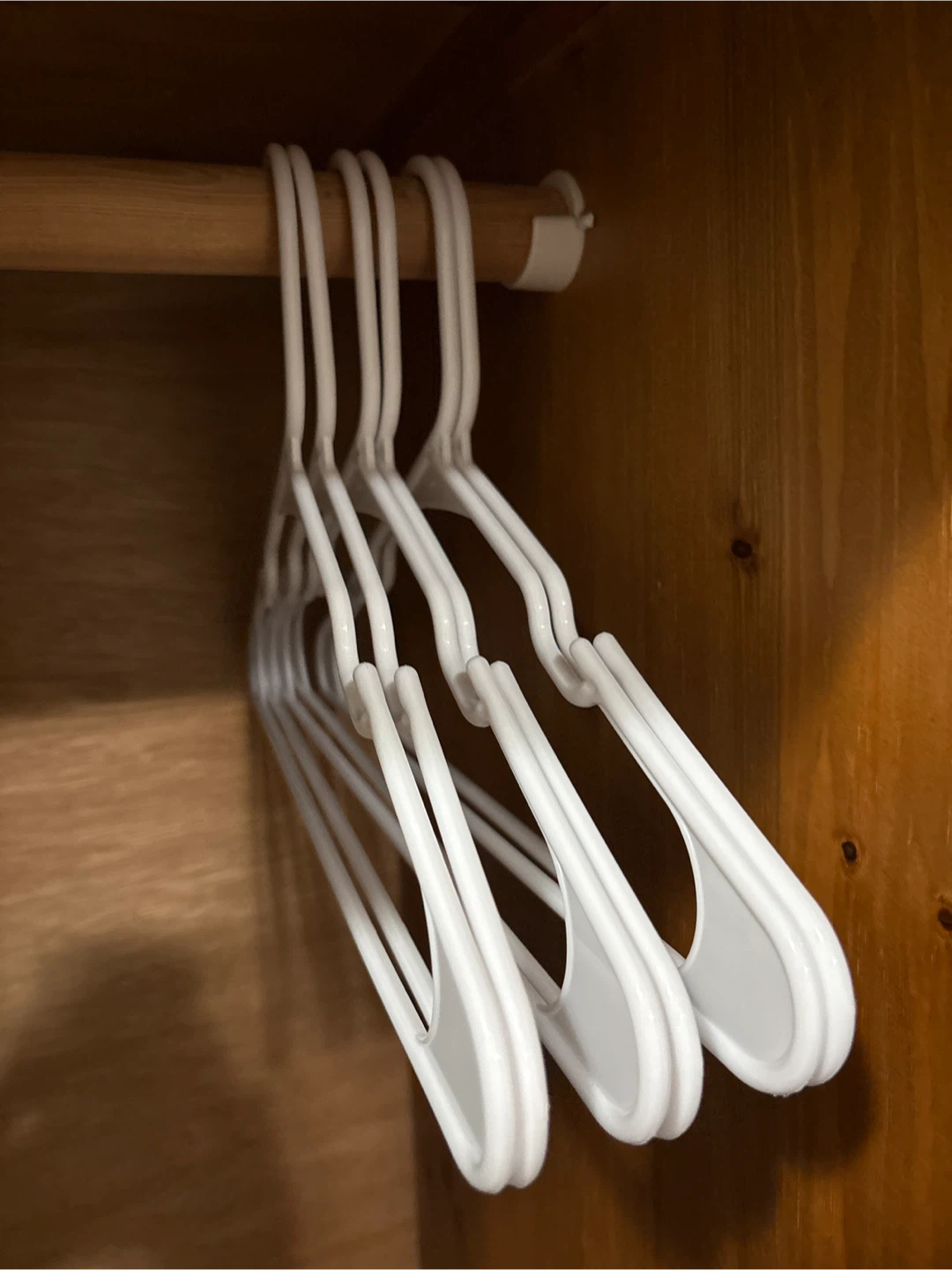 White Plastic Hangers (Set of 6)