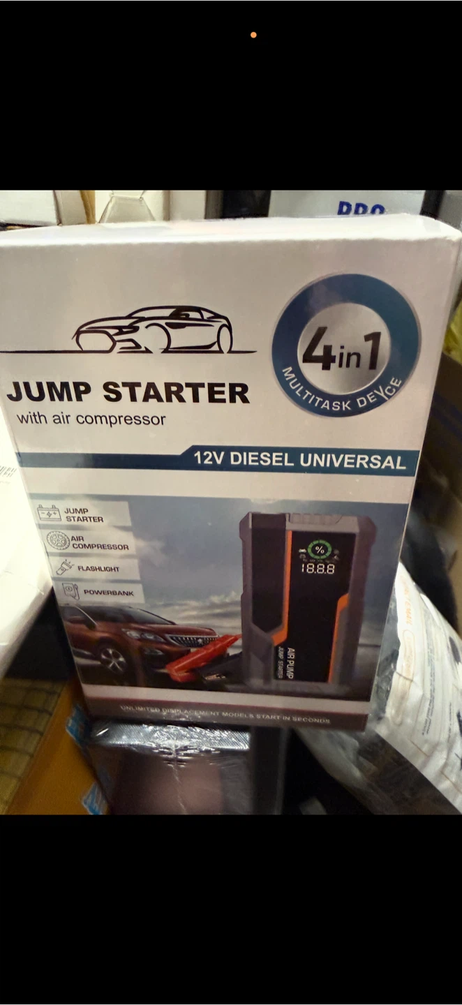 BRAND NEW!! Gillaway Car Jump Starter With Air Compressor 4 In 1