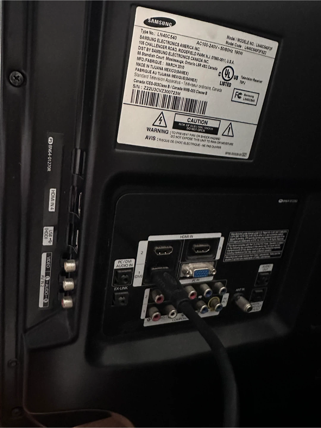 Samsung LN40C640F2F 40" HD TV - photo 2