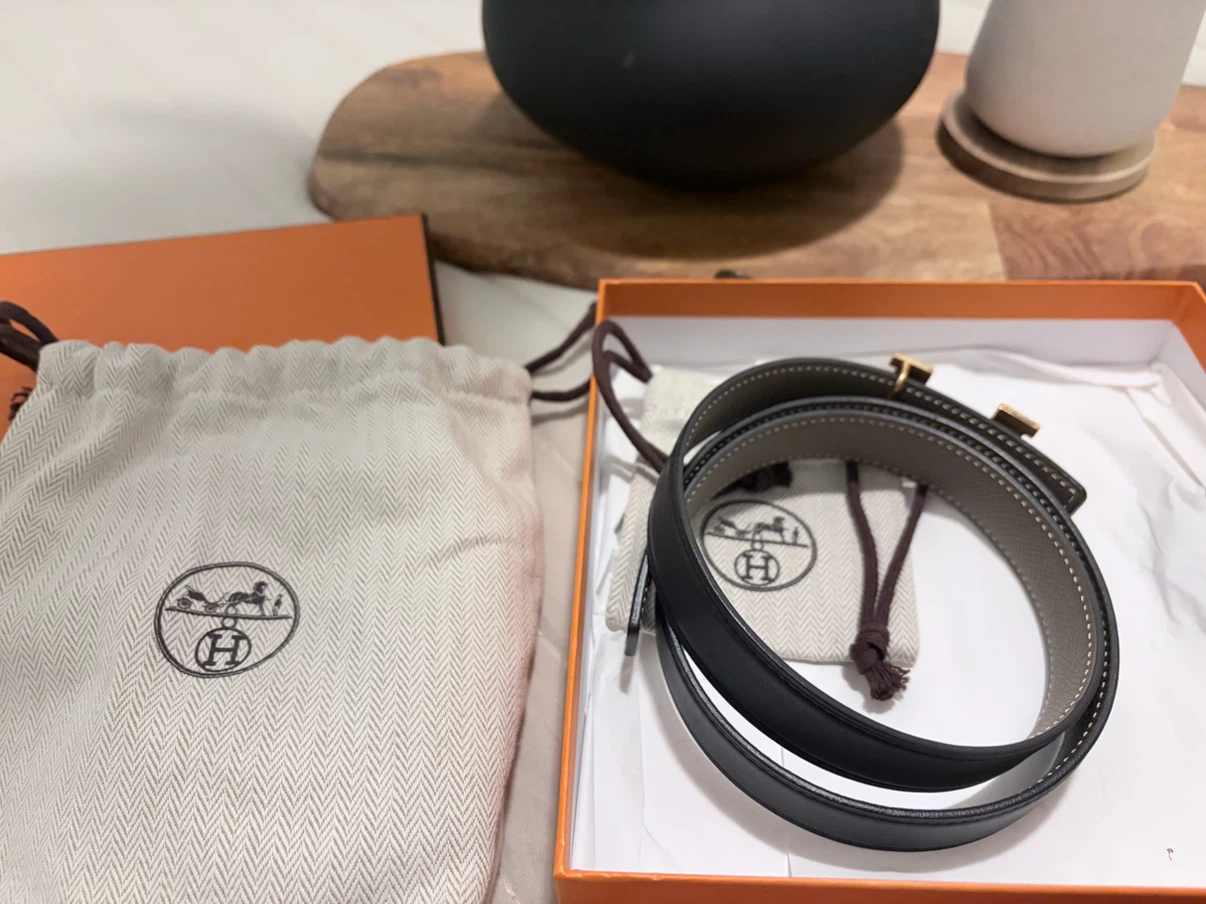 Hermès Mini H Belt Buckle & Reversible Leather Strap - photo 2