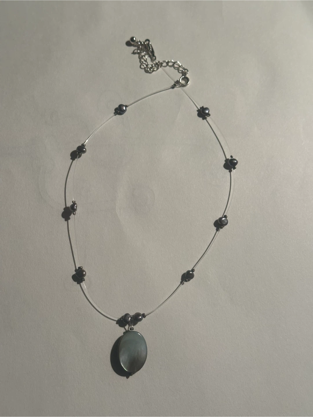 Fresh water floating pearl necklace