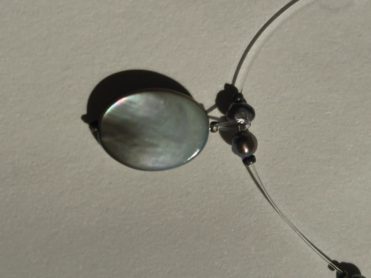 Fresh water floating pearl necklace - photo 3