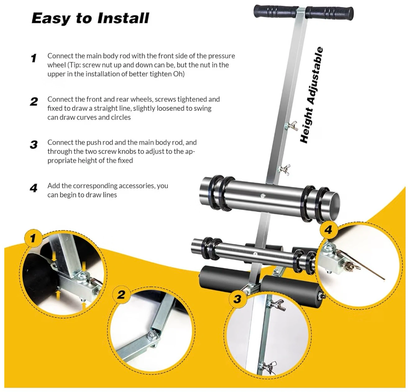 Line Striping Machine with Circle Drawing Kit LSM - photo 3