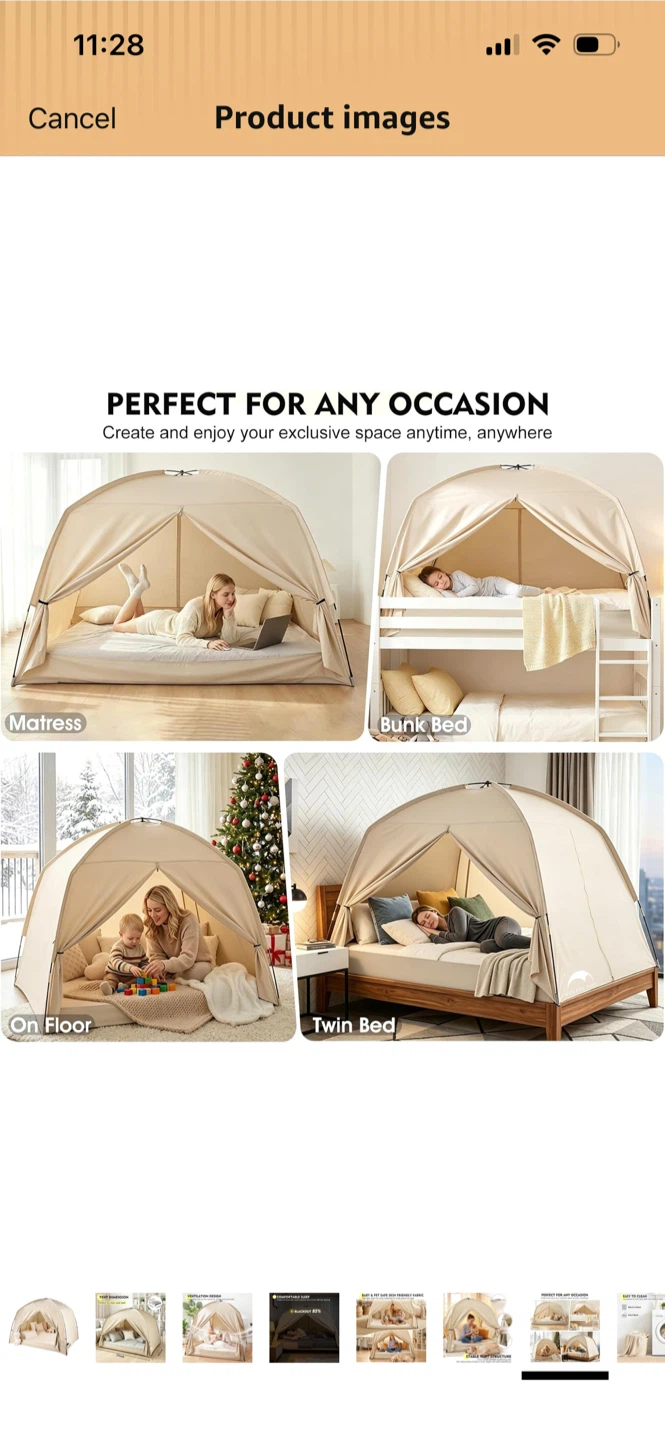 New-Twin Size Indoor Bed Canopy Tent Cover only! - photo 4
