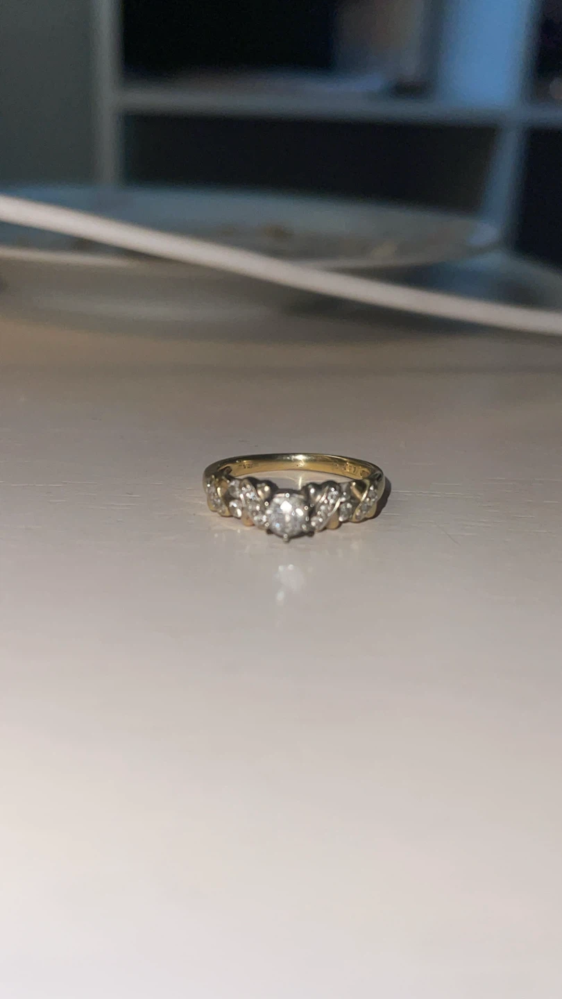 14k Gold Diamond Ring Set - photo 3
