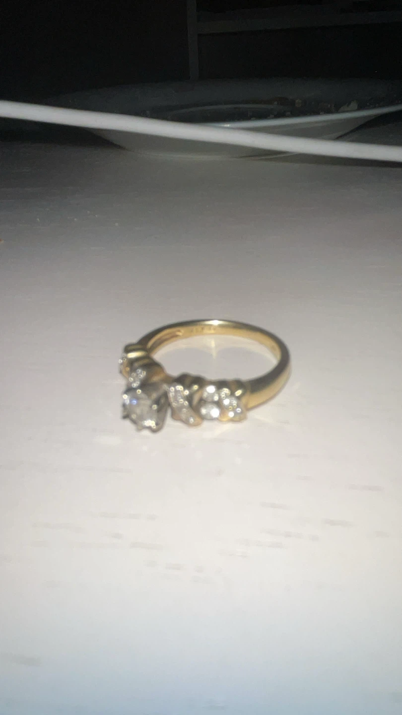 14k Gold Diamond Ring Set - photo 4