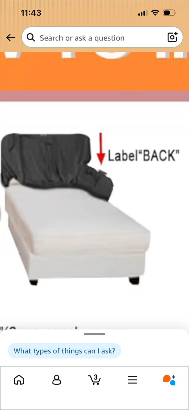 New One Pack White Right Chaise L-Shape Sofa Cover